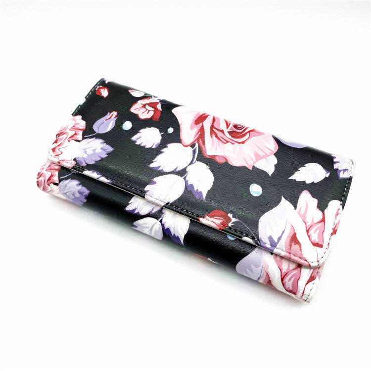 Woman wallet with flower printing